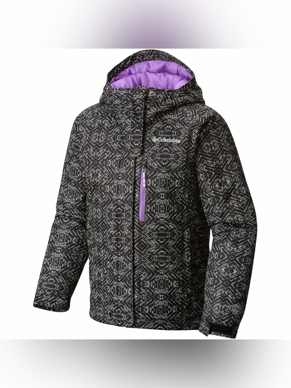 Columbia Magic Mile Girls Youth L Omni Heat Ski Snow Jacket Black Purple